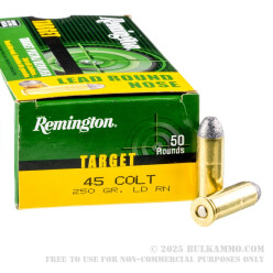 50 Rounds of .45 Long-Colt Ammo by Remington - 250gr LRN