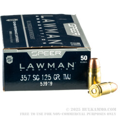 50 Rounds of .357 SIG Ammo by Speer - 125gr TMJ