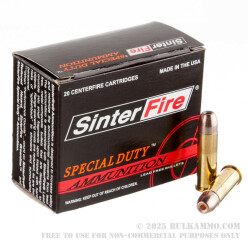 20 Rounds of .38 Spl Ammo by SinterFire Special Duty - 110gr Frangible HP