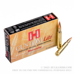 20 Rounds of 30-06 Springfield Ammo by Hornady Custom Lite - 125gr SST