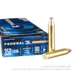 20 Rounds of .350 Legend Ammo by Federal Power-Shok - 180gr SP