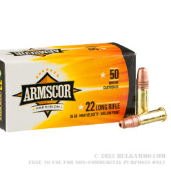 5000 Rounds of .22 LR Ammo by Armscor Precision - 36gr CPHP