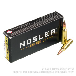 20 Rounds of .270 Win Short Mag Ammo by Nosler - 130gr Expansion Tip