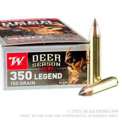 20 Rounds of .350 Legend Ammo by Winchester Deer Season XP - 150gr XP