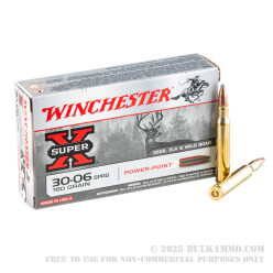 200 Rounds of 30-06 Springfield Ammo by Winchester - 180gr PP