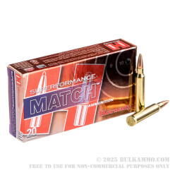 20 Rounds of .223 Ammo by Hornady - 75gr HPBT