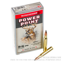 20 Rounds of 30-06 Springfield Ammo by Winchester - 165gr PSP