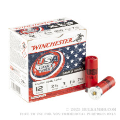 25 Rounds of 12ga Ammo by Winchester USA Game & Target - 1-1/8 ounce #7-1/2 shot