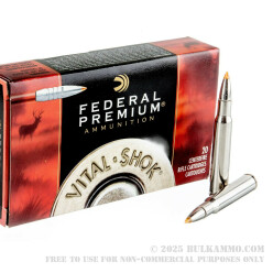 20 Rounds of 30-06 Springfield Ammo by Federal Vital-Shok - 165gr Trophy Bonded Tip