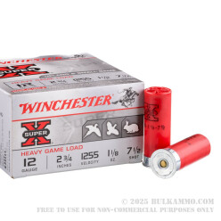 250 Rounds of 12ga Ammo by Winchester Super-X - 1 1/8 ounce #7 1/2 shot