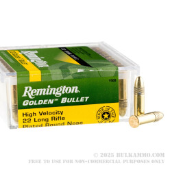 100 Rounds of .22 LR Ammo by Remington Golden Bullet - 40gr PRN