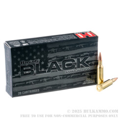 200 Rounds of .224 Valkyrie Ammo by Hornady BLACK - 75gr BTHP