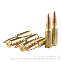 120 Rounds of 6.5 Grendel Ammo by Hornady BLACK - 123gr BTHP