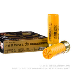 5 Rounds of 20ga Ammo by Federal Personal Defense - #2 Buck