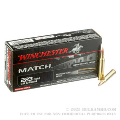 200 Rounds of .223 Ammo by Winchester - 69gr HPBT