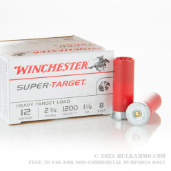 25 Rounds of 12ga Ammo by Winchester Super Target - 2-3/4" 1 1/8 oz. #8 shot