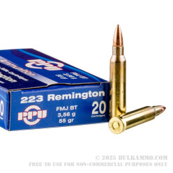 20 Rounds of .223 Ammo by Prvi Partizan - 55gr FMJ