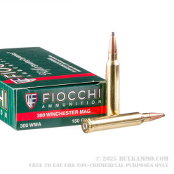 20 Rounds of .300 Win Mag Ammo by Fiocchi - 150gr SPBT