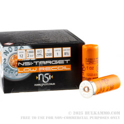 250 Rounds of 12ga Ammo by NobelSport - 1 ounce #8 1/2 shot