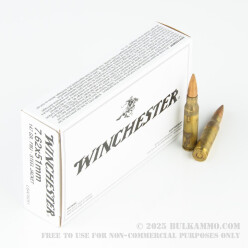 20 Rounds of 7.62x51mm Ammo by Winchester - 147gr FMJ