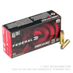 50 Rounds of .45 Long-Colt Ammo by Federal Eagle Handgun - 225gr JSP