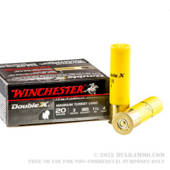 10 Rounds of 20ga Ammo by Winchester Double X Turkey - 1 1/4 ounce #4 shot