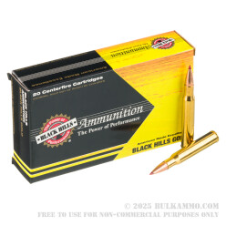 20 Rounds of 30-06 Springfield Ammo by Black Hills Gold - 150gr CX