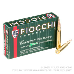 200 Rounds of 30-06 Springfield Ammo by Fiocchi Extrema - 168gr Matchking HP-BT