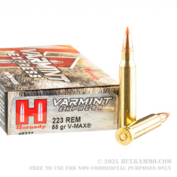 200 Rounds of .223 Ammo by Hornady - 55gr V-Max