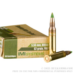 1200 Rounds of 5.56x45 Ammo by Israeli Military Industries - 62gr FMJ M855