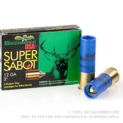 5 Rounds of 12ga Ammo by Brenneke Super Sabot - 3" 1 1/8 ounce Sabot Slug