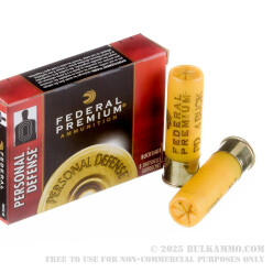 5 Rounds of 20ga Ammo by Federal Premium Personal Defense -  #4 Buck