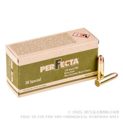 50 Rounds of .38 Spl Ammo by Fiocchi Perfecta - 158 gr FMJ