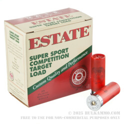 25 Rounds of 12ga Ammo by Estate Cartridge - 1 ounce #8 shot