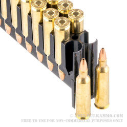 20 Rounds of .22-250 Rem Ammo by Nosler Varmageddon Ammunition - 55gr Flat Base Hollow-Point (FBHP)