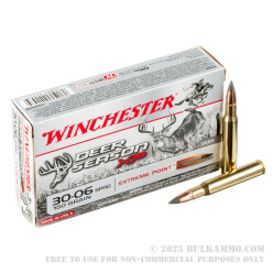 200 Rounds of 30-06 Springfield Ammo by Winchester Deer Season XP - 150gr Extreme Point