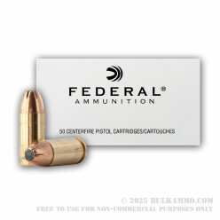 50 Rounds of 9mm Ammo by Federal - 95gr JSP