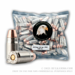 100 Rounds of .357 SIG Ammo by MBI - 124gr FMJFN