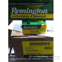 50 Rounds of 9mm Ammo by Remington Express - 115gr JHP