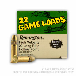 400 Rounds of .22 LR Ammo by Remington - 36gr HP