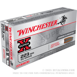 200 Rounds of .223 Ammo by Winchester Super-X - 55gr JSP