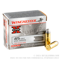 20 Rounds of .45 Long-Colt Ammo by Winchester - 255gr LRN