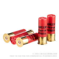 5 Rounds of 12ga Ammo by Winchester Ranger - 00 Buck 9 Pellets Low Recoil