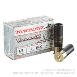 100 Rounds of 12ga Ammo by Winchester Varmint-X - 3" 1 1/2 ounce BB Shot