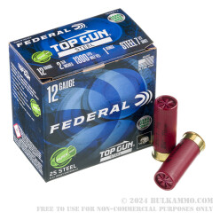 250 Rounds of 12ga Ammo by Federal Top Gun - 1 ounce #7 1/2 steel shot