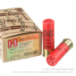 10 Rounds of 12ga 3" Turkey Ammo by Hornady - 1 1/2 ounce #5 heavy magnum shot