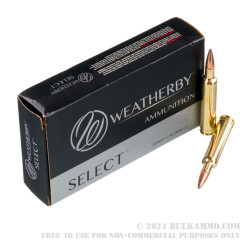 20 Rounds of .270 Weatherby Mag Ammo by Weatherby Select - 130gr InterLock SP