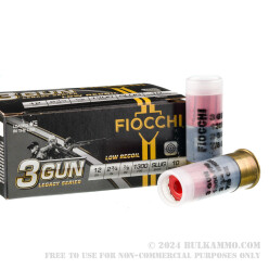 250 Rounds of 12ga Ammo by Fiocchi 3-Gun Match - 7/8 ounce rifled slug