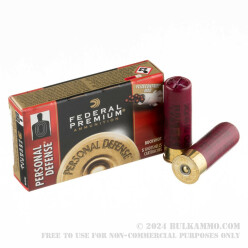 5 Rounds of 12ga Ammo by Federal Personal Defense with FliteControl Wad-  00 Buck