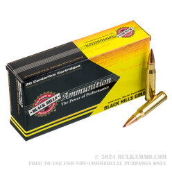 100 Rounds of .308 Win Ammo by Black Hills Gold - 150gr CX